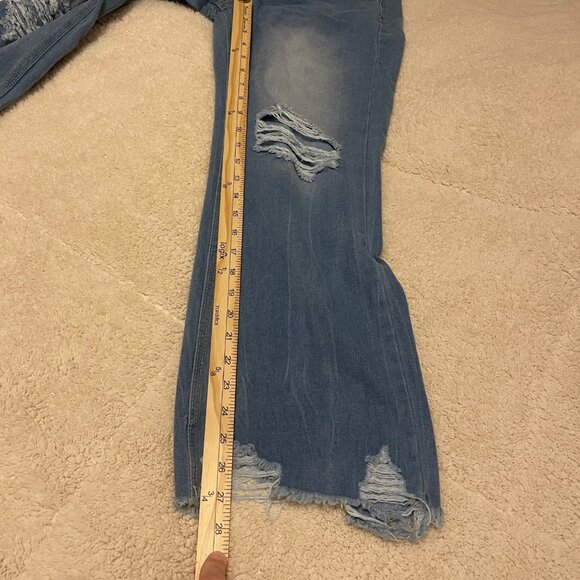 Distressed Blue Wide-Leg Denim Jeans‎ Medium Size - Picture 5 of 14